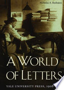 A world of letters Yale University Press, 1908-2008 /