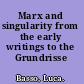 Marx and singularity from the early writings to the Grundrisse /