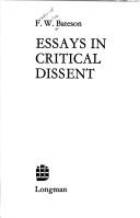 Essays in critical dissent /