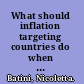 What should inflation targeting countries do when oil prices rise and drop fast?