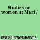 Studies on women at Mari /