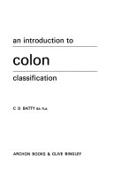 An introduction to colon classification /