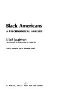 Black Americans ; a psychological analysis /