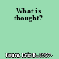 What is thought?