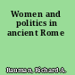 Women and politics in ancient Rome