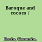 Baroque and rococo /