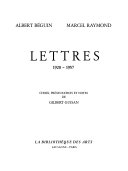 Lettres, 1920-1957 /