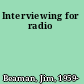 Interviewing for radio