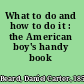 What to do and how to do it : the American boy's handy book /