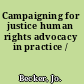 Campaigning for justice human rights advocacy in practice /