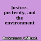 Justice, posterity, and the environment