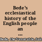 Bede's ecclesiastical history of the English people an introduction and selection /