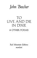 To live and die in Dixie, & other poems.