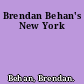 Brendan Behan's New York