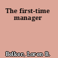 The first-time manager