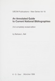 An annotated guide to current national bibliographies /