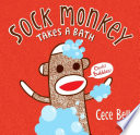 Sock Monkey takes a bath /