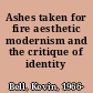 Ashes taken for fire aesthetic modernism and the critique of identity /