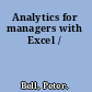 Analytics for managers with Excel /