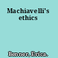Machiavelli's ethics