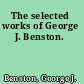 The selected works of George J. Benston.