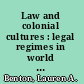 Law and colonial cultures : legal regimes in world history, 1400-1900 /