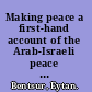 Making peace a first-hand account of the Arab-Israeli peace process /