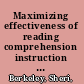Maximizing effectiveness of reading comprehension instruction in diverse classrooms /