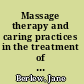 Massage therapy and caring practices in the treatment of neck disability /