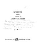 Marriage and family among Negroes /