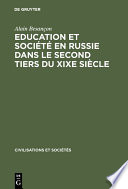 Education et societe en Russie dans le second tiers du XIXe siecle /