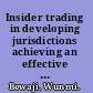 Insider trading in developing jurisdictions achieving an effective regulatory regime /