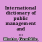 International dictionary of public management and governance /