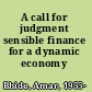 A call for judgment sensible finance for a dynamic economy /