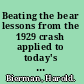 Beating the bear lessons from the 1929 crash applied to today's world /