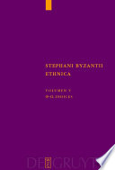 Stephani Byzantii ethnica.