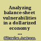 Analyzing balance-sheet vulnerabilities in a dollarized economy the case of Georgia /