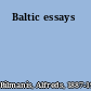 Baltic essays