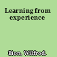 Learning from experience