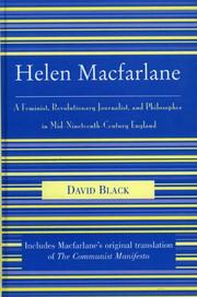 Helen Macfarlane : a feminist, revolutionary journalist, and philosopher in mid-nineteenth-century England /