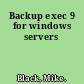 Backup exec 9 for windows servers