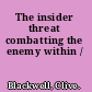 The insider threat combatting the enemy within /