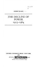 The decline of power, 1915-1964 /