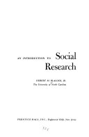 An introduction to social research /