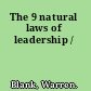 The 9 natural laws of leadership /