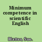 Minimum competence in scientific English