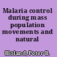 Malaria control during mass population movements and natural disasters