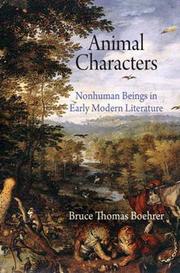 Animal characters : nonhuman beings in early modern literature /
