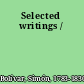 Selected writings /