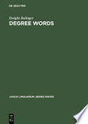 Degree words /